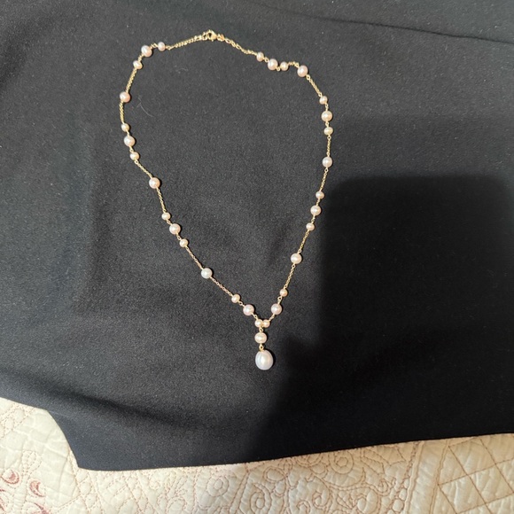 Gold Chain Bracelet with Pink Cultured Freshwater Pearls - Picture 4 of 6